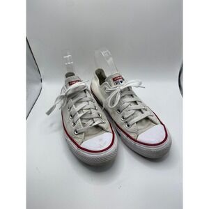 Converse Chuck Taylor All Star Low Top White Canvas Sneakers Mens 5 Womens 7